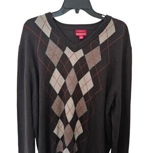 Men's Argle Long Sleeve 100% Merino Wool, Size XL